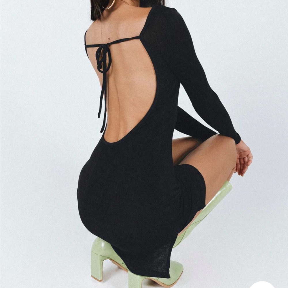 princess polly backless black dress